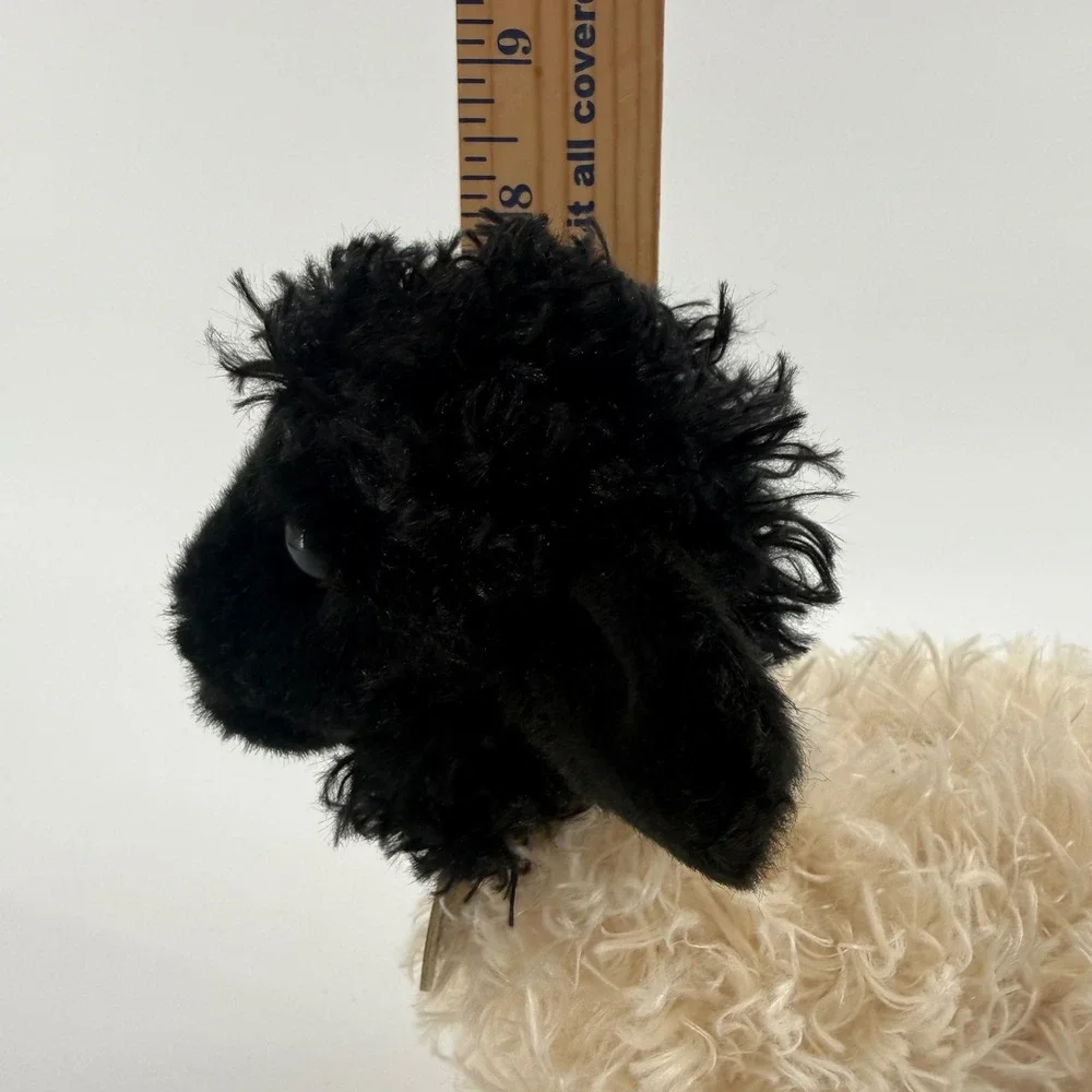 Aurora Miyoni Tots 8.5in Suffolk Lamb Plush Black Face Cream Fleece 26365